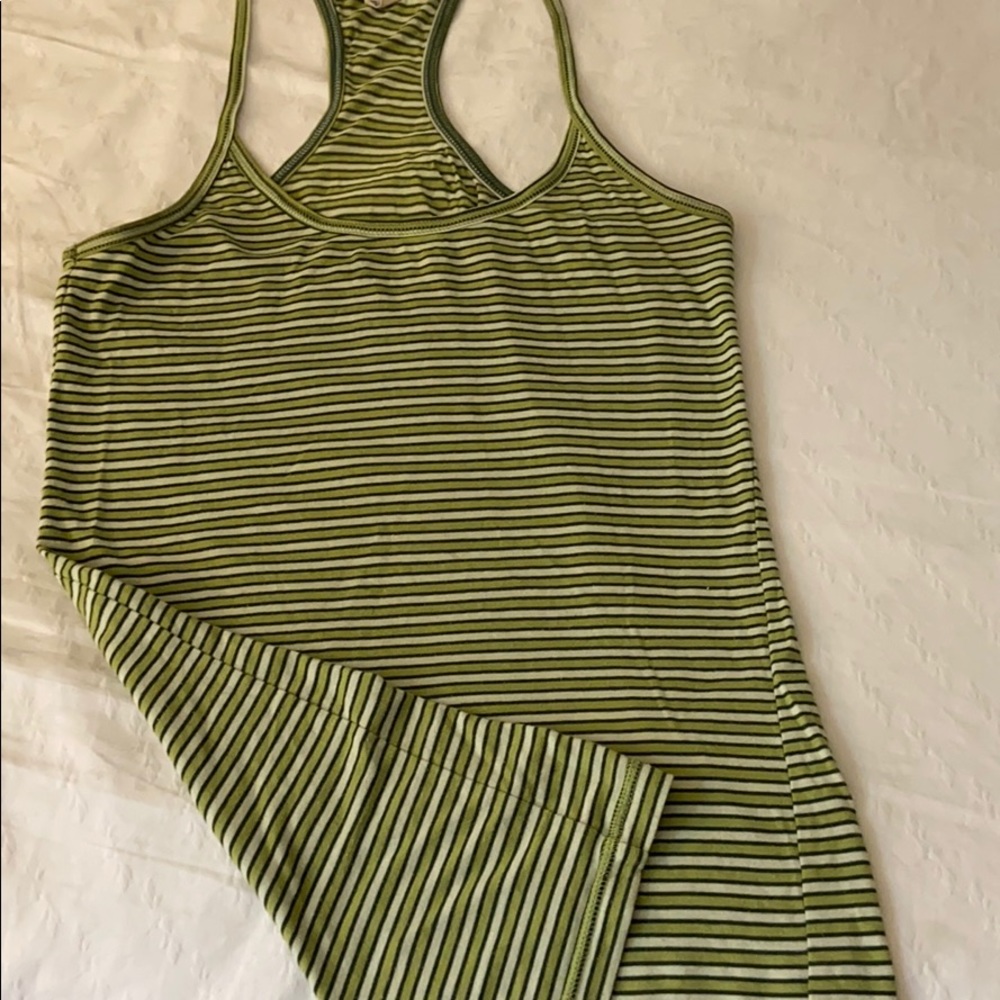 Green Striped Tank Top